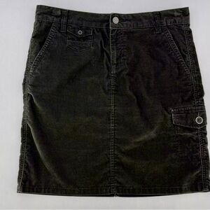 REI Dark Gray Corduroy Cargo Skirt Size 6